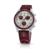 MoonSwatch bordeauxrood/lichtgrijs rubber