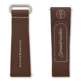 MoonSwatch bruin/beige rubber