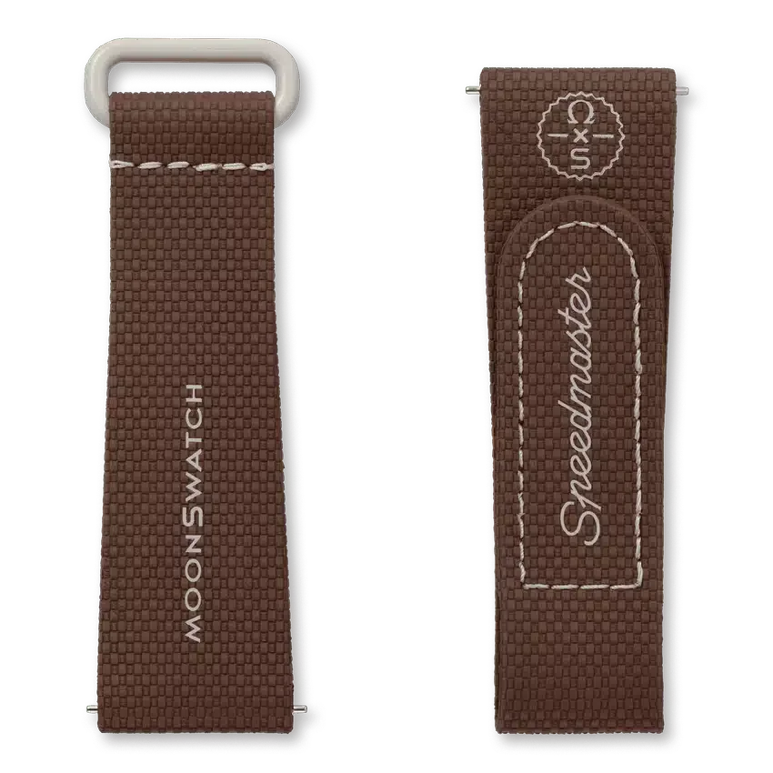 MoonSwatch bruin/beige rubber