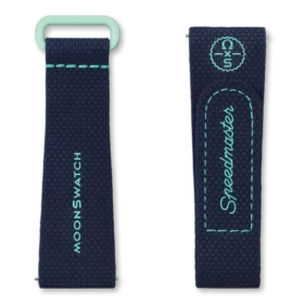 MoonSwatch donkerblauw/groen rubber