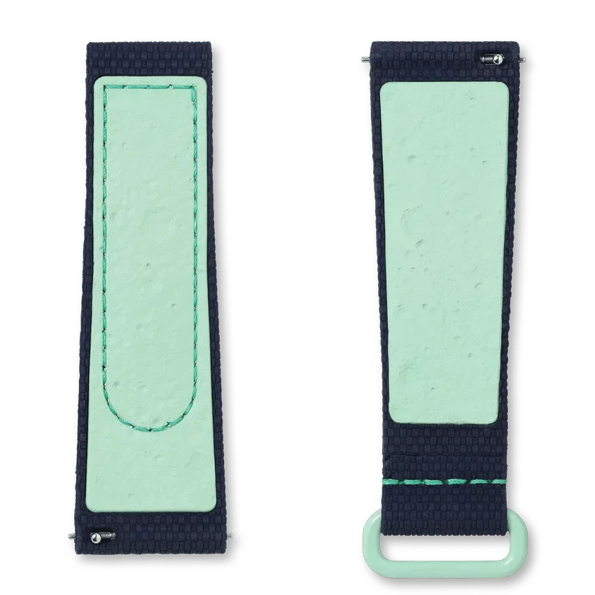 MoonSwatch donkerblauw/groen rubber