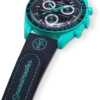 MoonSwatch donkerblauw/turkoois rubber