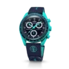 MoonSwatch donkerblauw/turkoois rubber