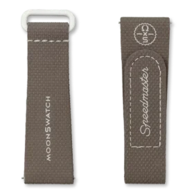 MoonSwatch donkerbruin/zandkleurig rubber