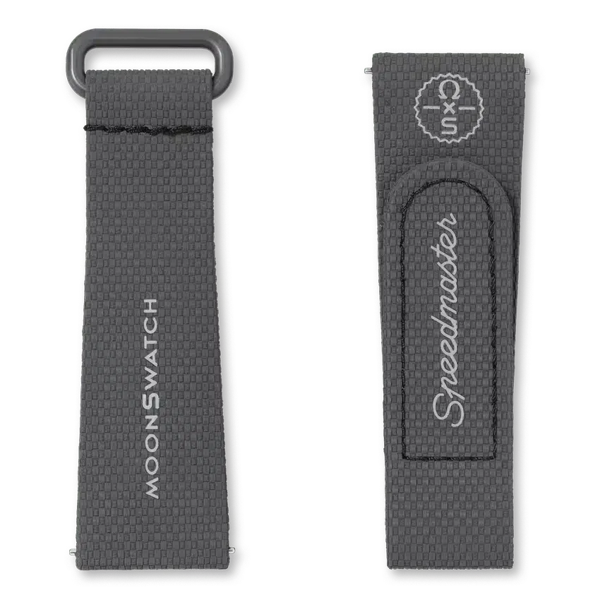 MoonSwatch donkergrijs/zwart rubber