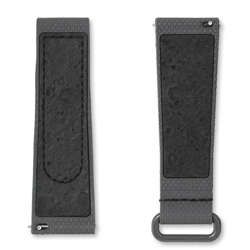 MoonSwatch donkergrijs/zwart rubber