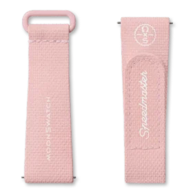 MoonSwatch lichtroze/wit rubber