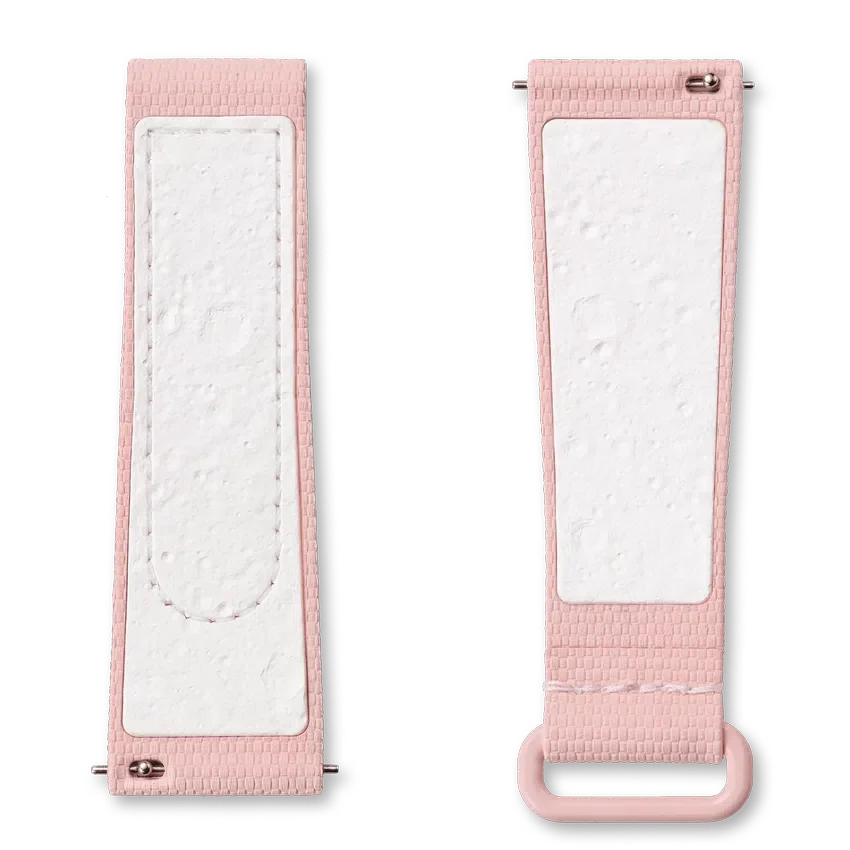 MoonSwatch lichtroze/wit rubber