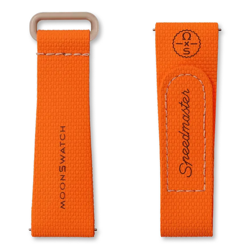 MoonSwatch oranje/zandkleurig rubber