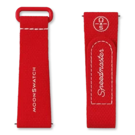 MoonSwatch rood/wit rubber