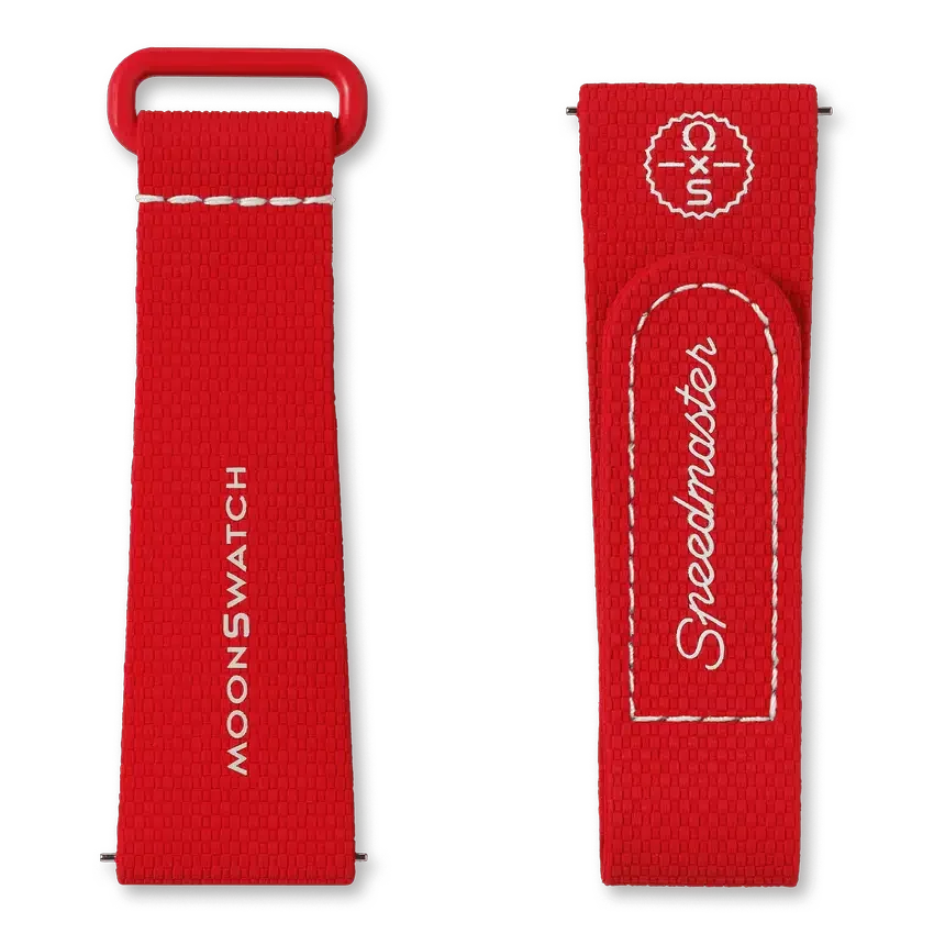 MoonSwatch rood/wit rubber