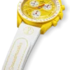 MoonSwatch wit/geel rubber