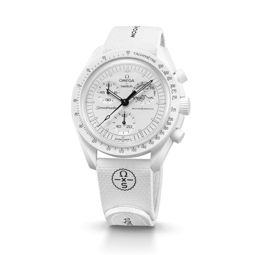 MoonSwatch wit/wit rubber