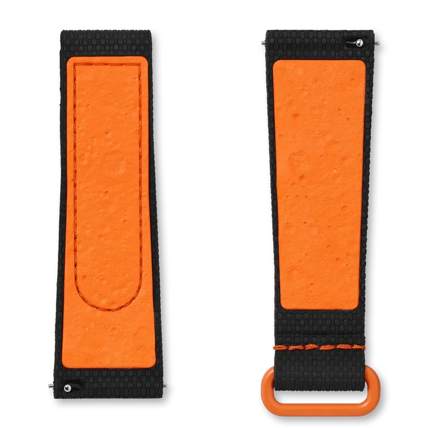 MoonSwatch zwart/oranje rubber