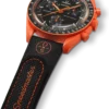 MoonSwatch zwart/oranje rubber