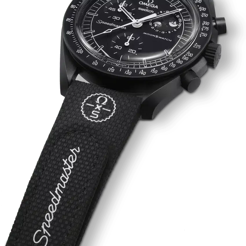 MoonSwatch Zwart/Zwart Rubber