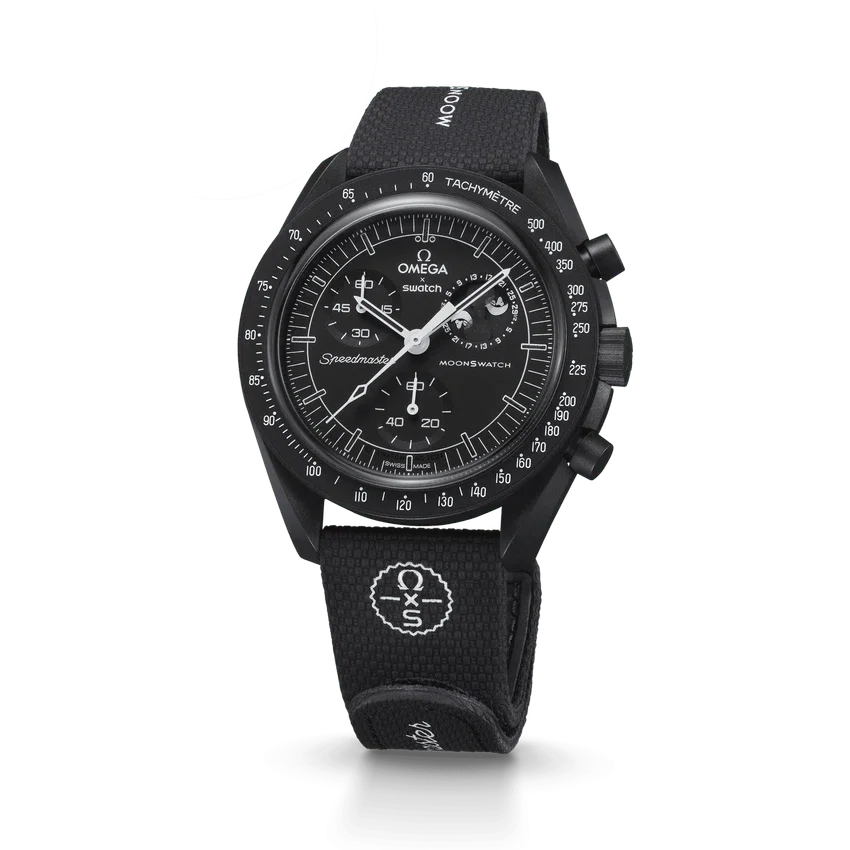 MoonSwatch Zwart/Zwart Rubber