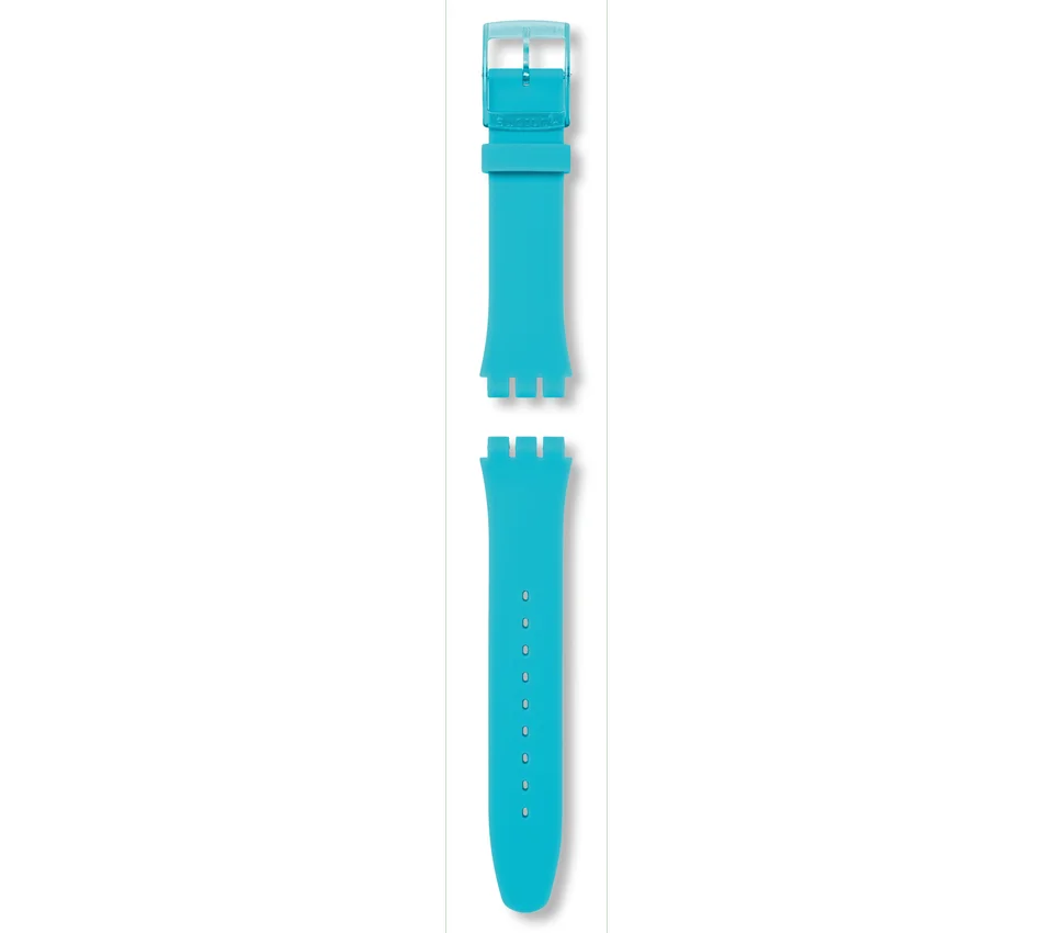 New Gent-siliconenband in blauw-turkoois