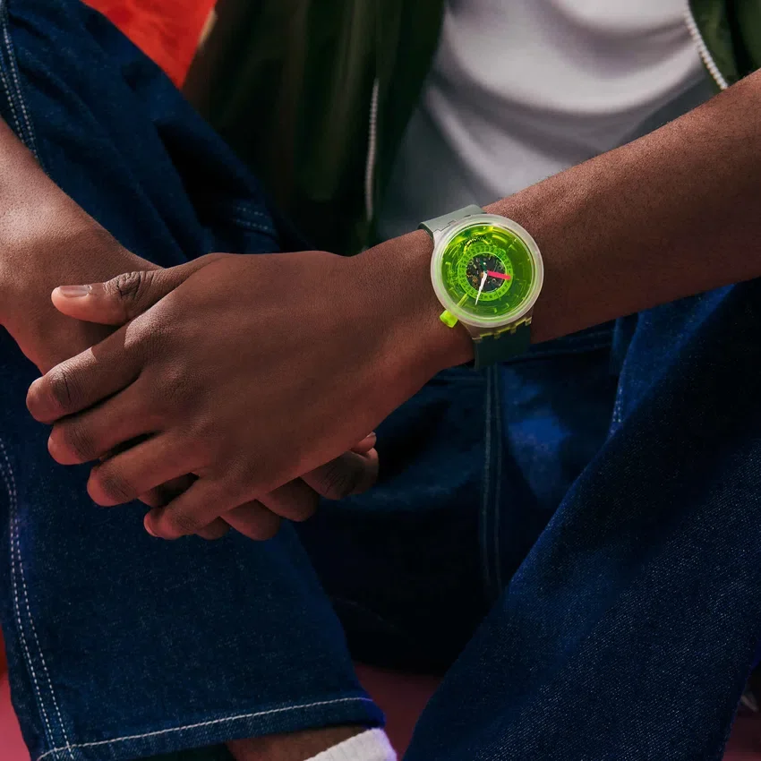Swatch verblind door Neon